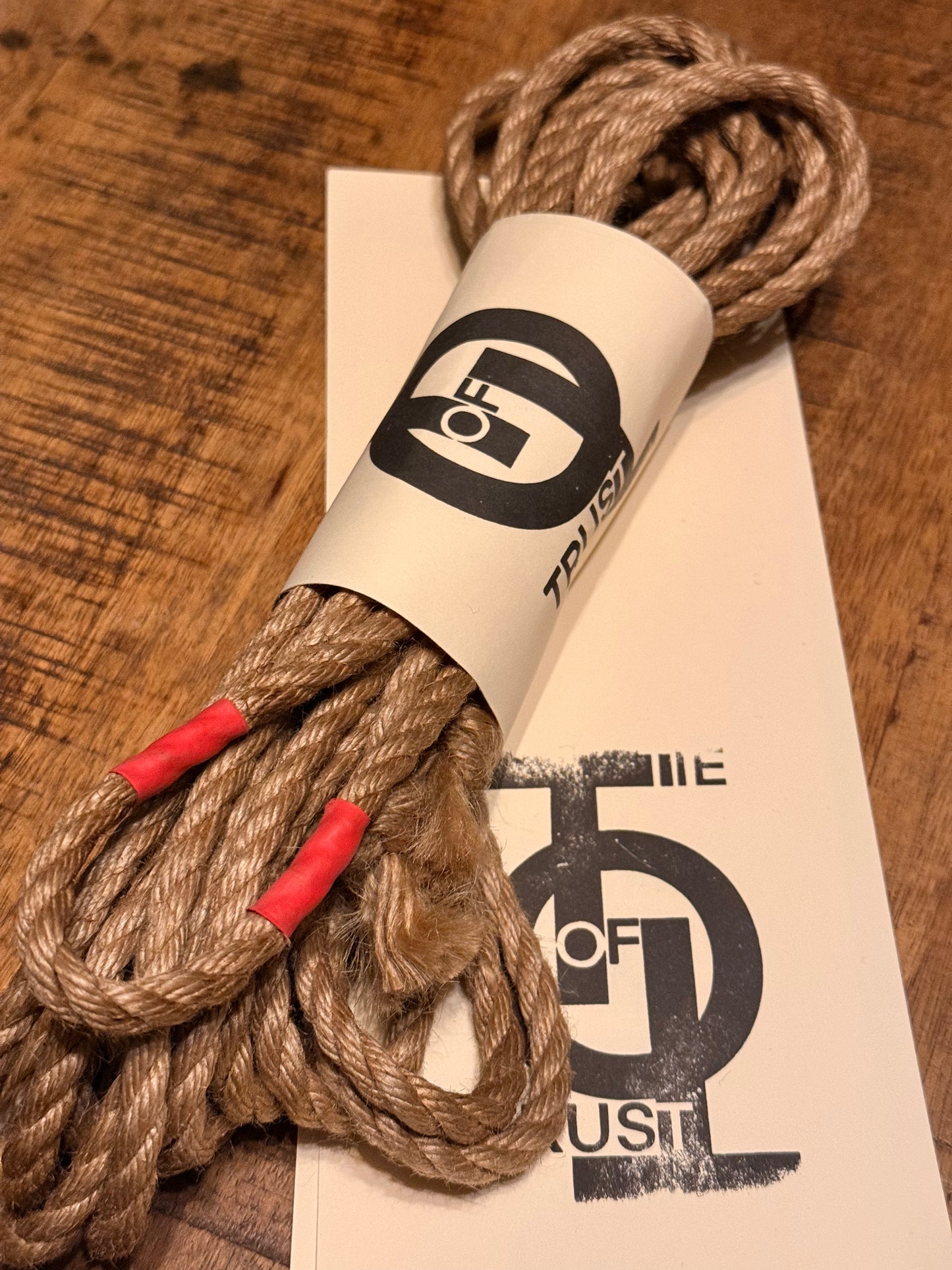 5mm touw met gemankeerde bight en losse slag