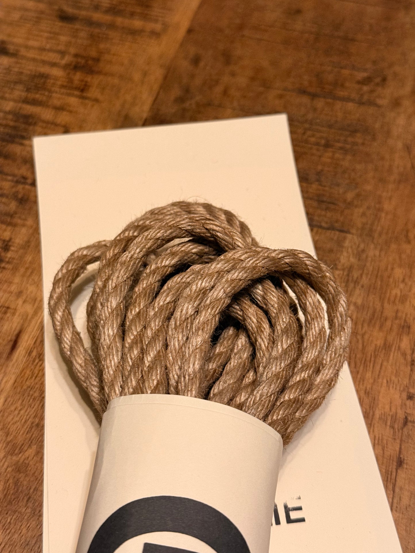 5mm touw met gemankeerde bight en losse slag