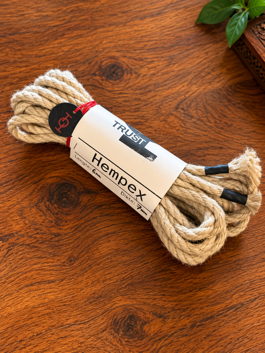shibari, Hempex - 7mm. ZWART
